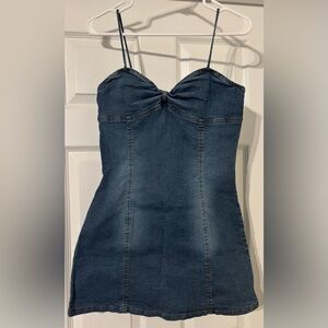 Angel Jeans (an American brand) Denim Blue Zippered Dress